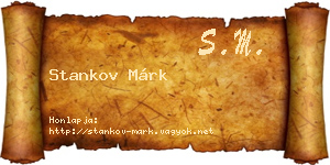 Stankov Márk névjegykártya